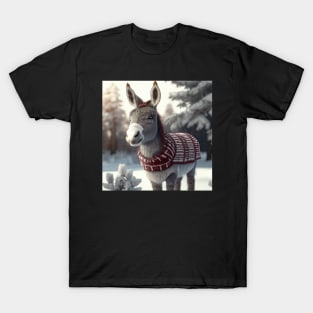 Cute Christmas Donkey T-Shirt